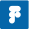 White figma icon in blue background