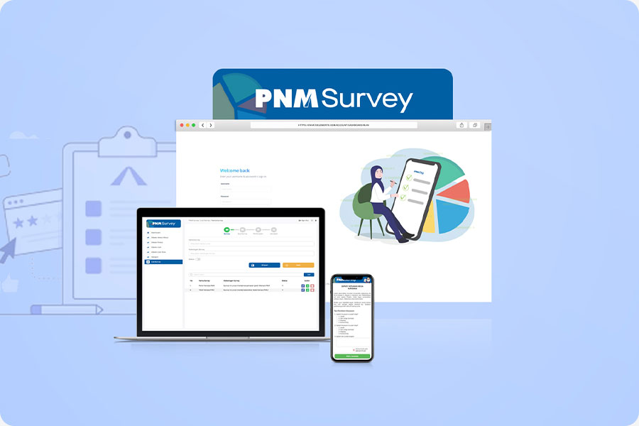 UI/UX Poster aplikasi Survey Karyawan PT PNM di dalam aplikasi PNMDigi